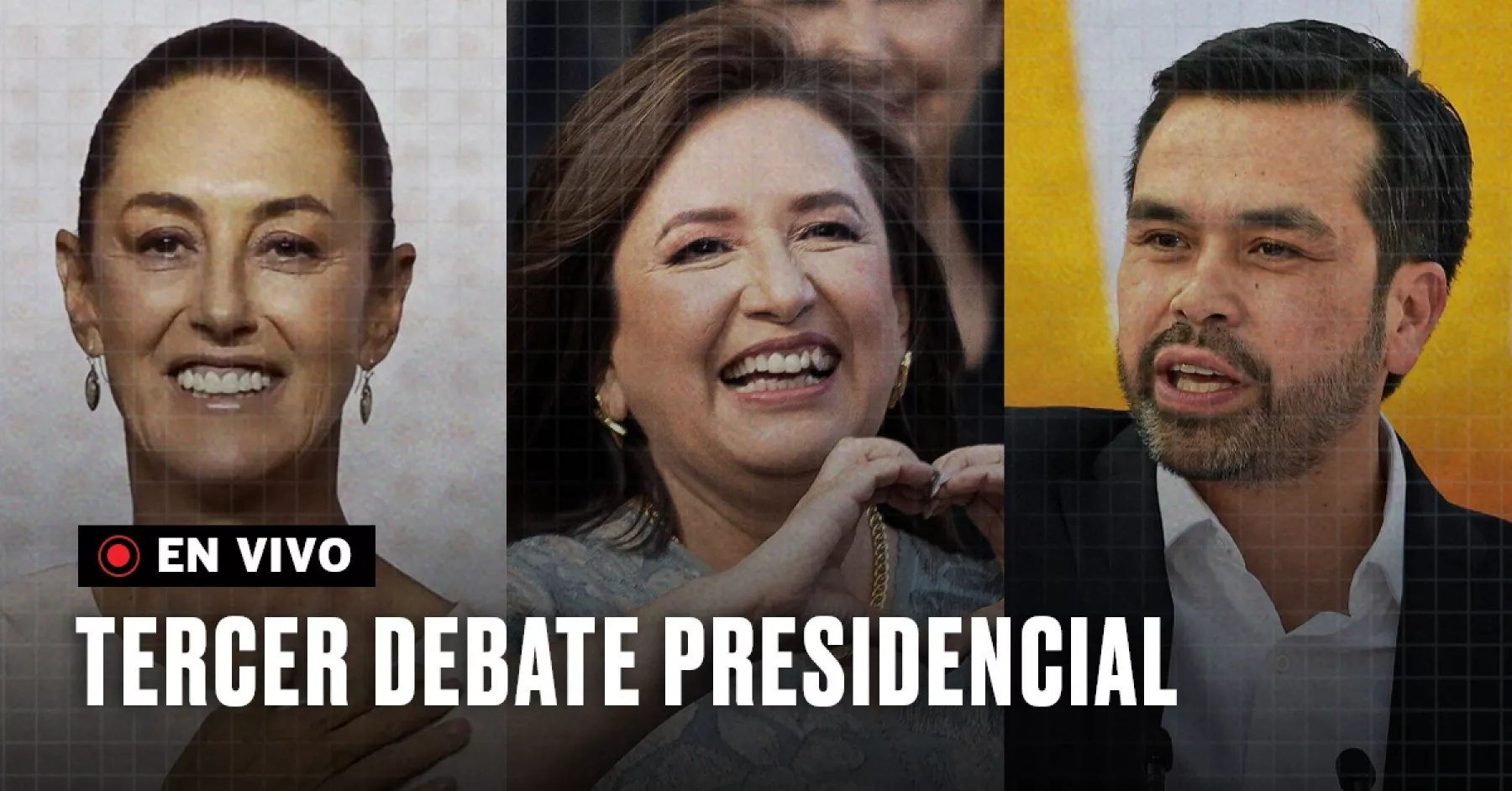 Tercer debate presidencial en vivo: Sheinbaum, Xóchitl y Máynez, minuto a minuto