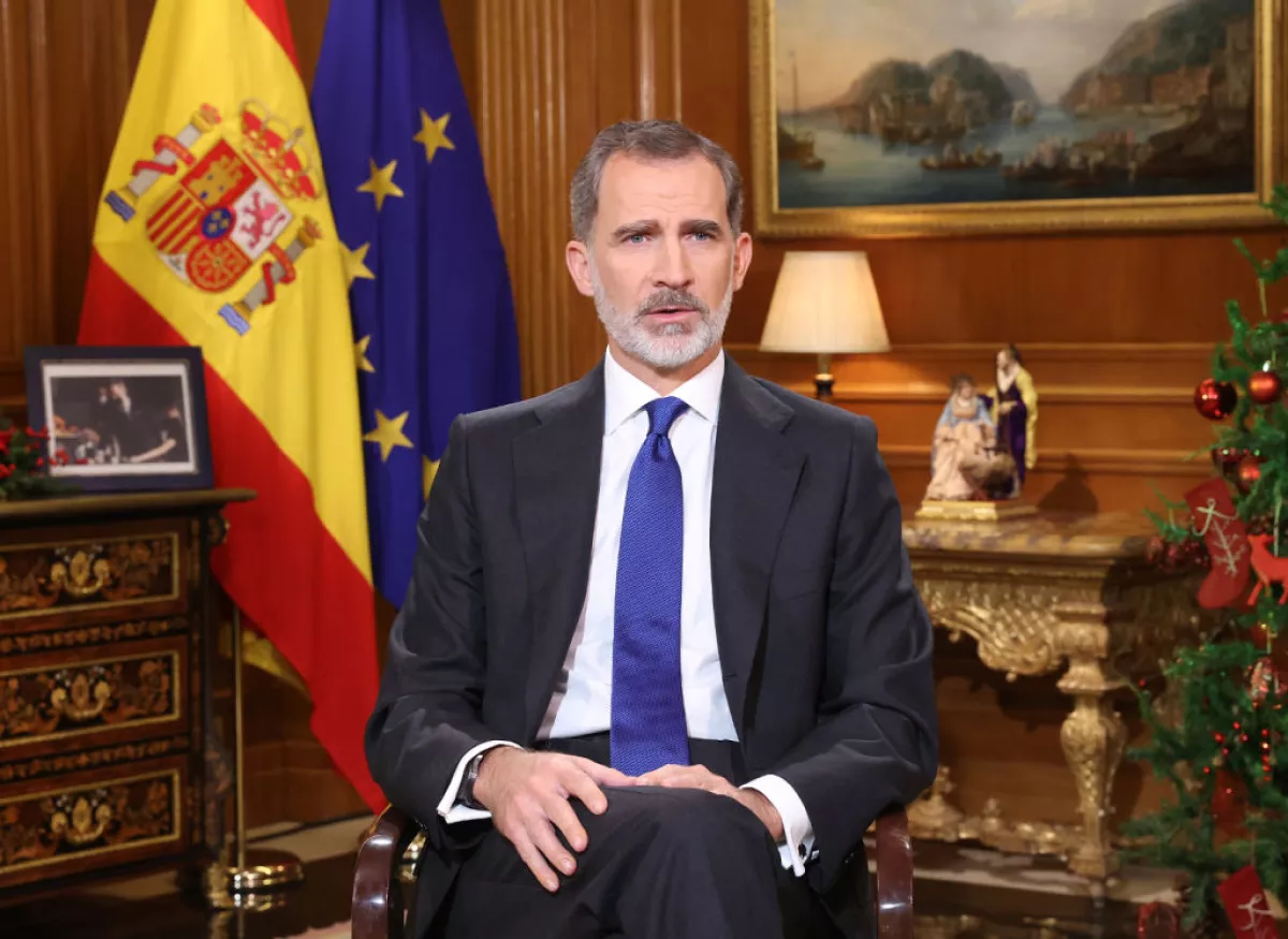 King Felipe Of Spain Delivers His Traditional Christmas Speech To The Nation