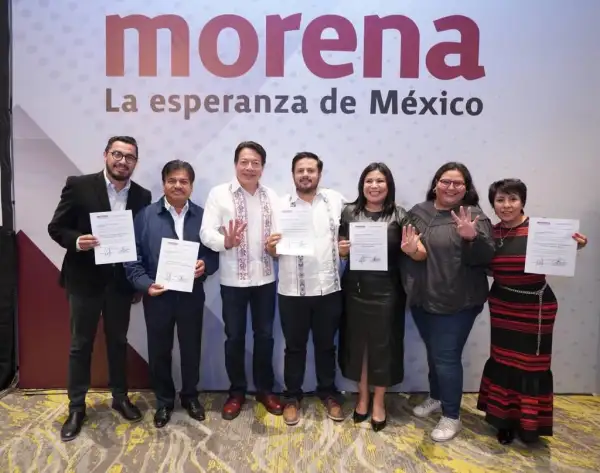 Esta semana los nuevos dirigentes locales de Morena se reunieron con el presidente del partido y la secretaria general.
