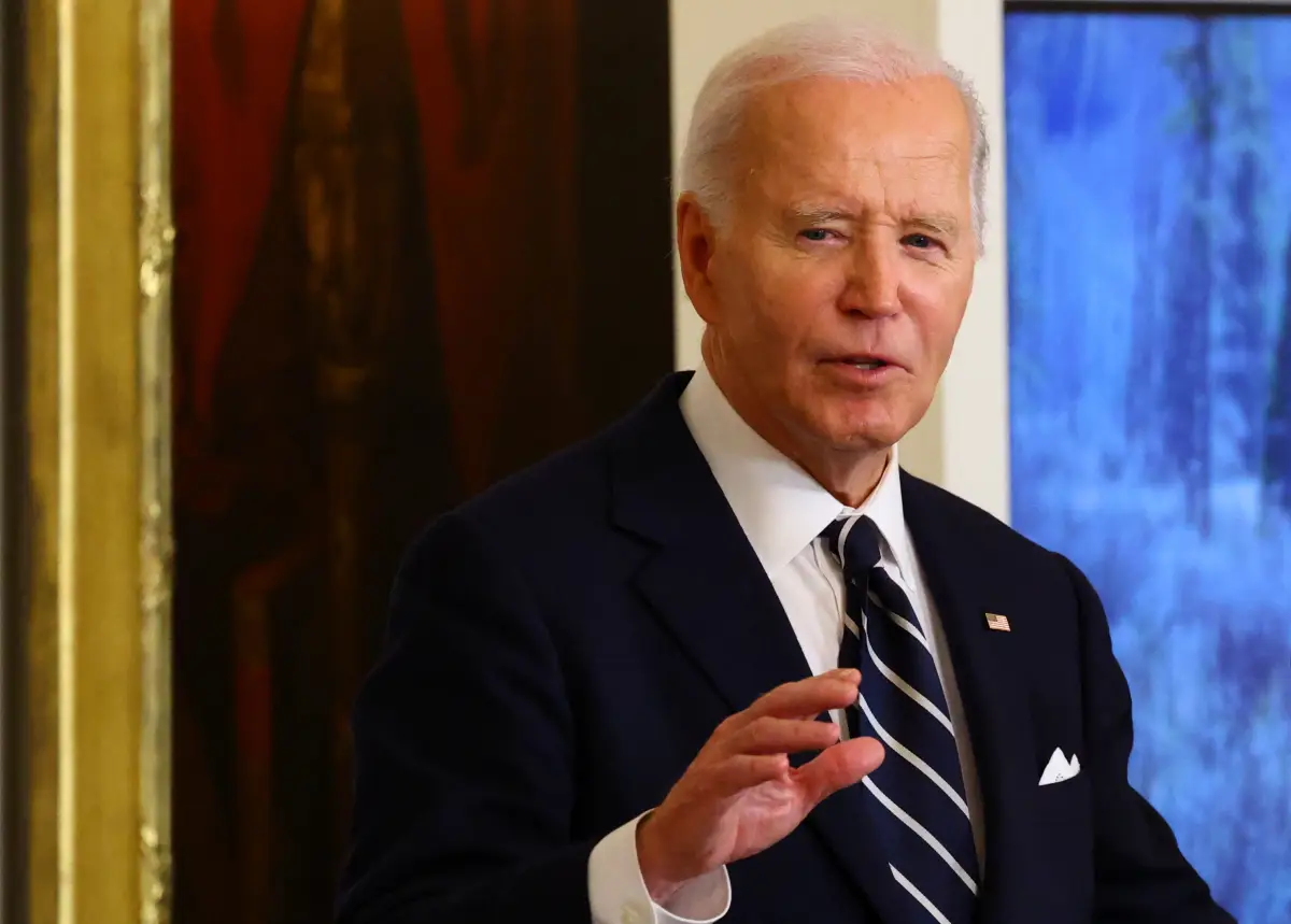 El presidente de los Estados Unidos, Joe Biden, habla en un evento celebrado para establecer el Monumento Nacional Chuckwalla y el Monumento Nacional Sattitla Highlands en California, en la Casa Blanca en Washington, EE. UU., el 14 de enero de 2025.