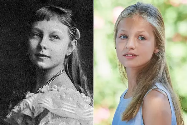 Imagen armada con fotos de la princesa Victoria Louise de Prusia y la princesa Leonor de España