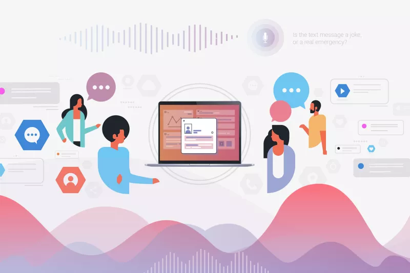 Dibujo de personas comunicándose