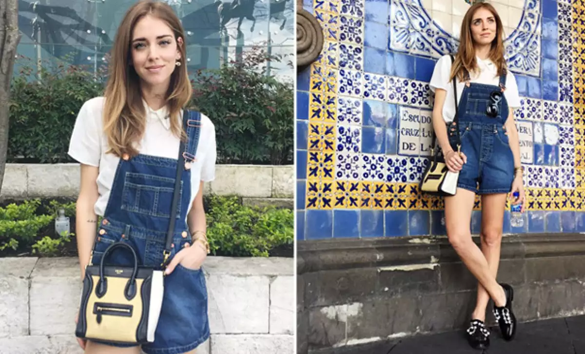 Chiara presumió su look para turistear por la ciudad.