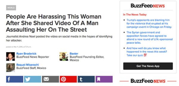 La noticia de andrea en Buzzfeed.