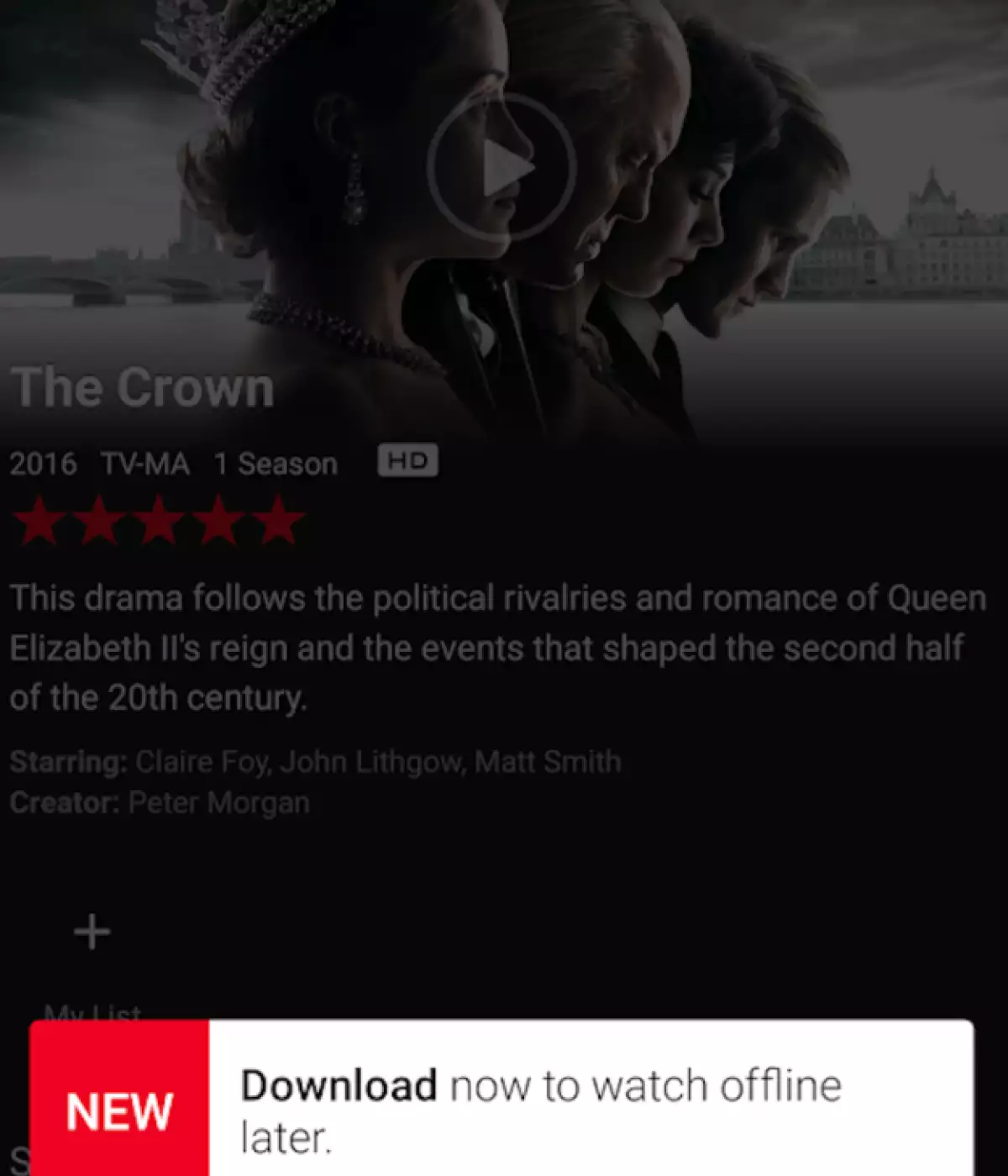 Netflix off line