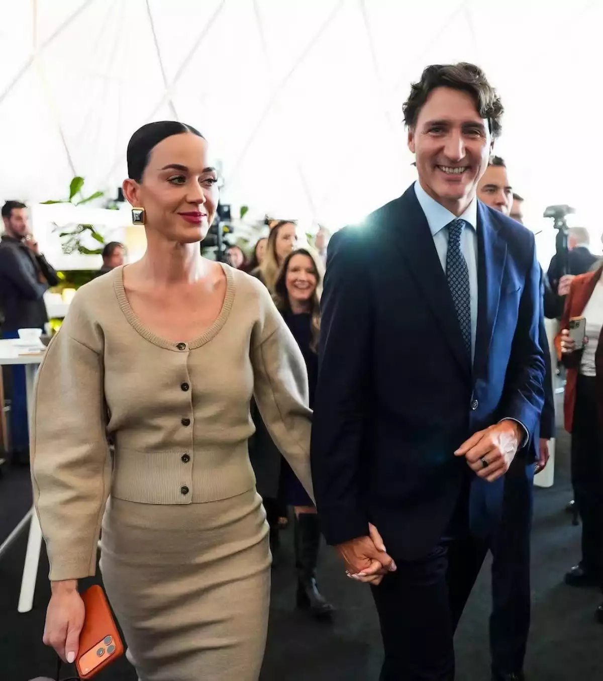 Katy Perry y Justin Trudeau juntos en el Foro Económico Mundial de Davos, Suiza