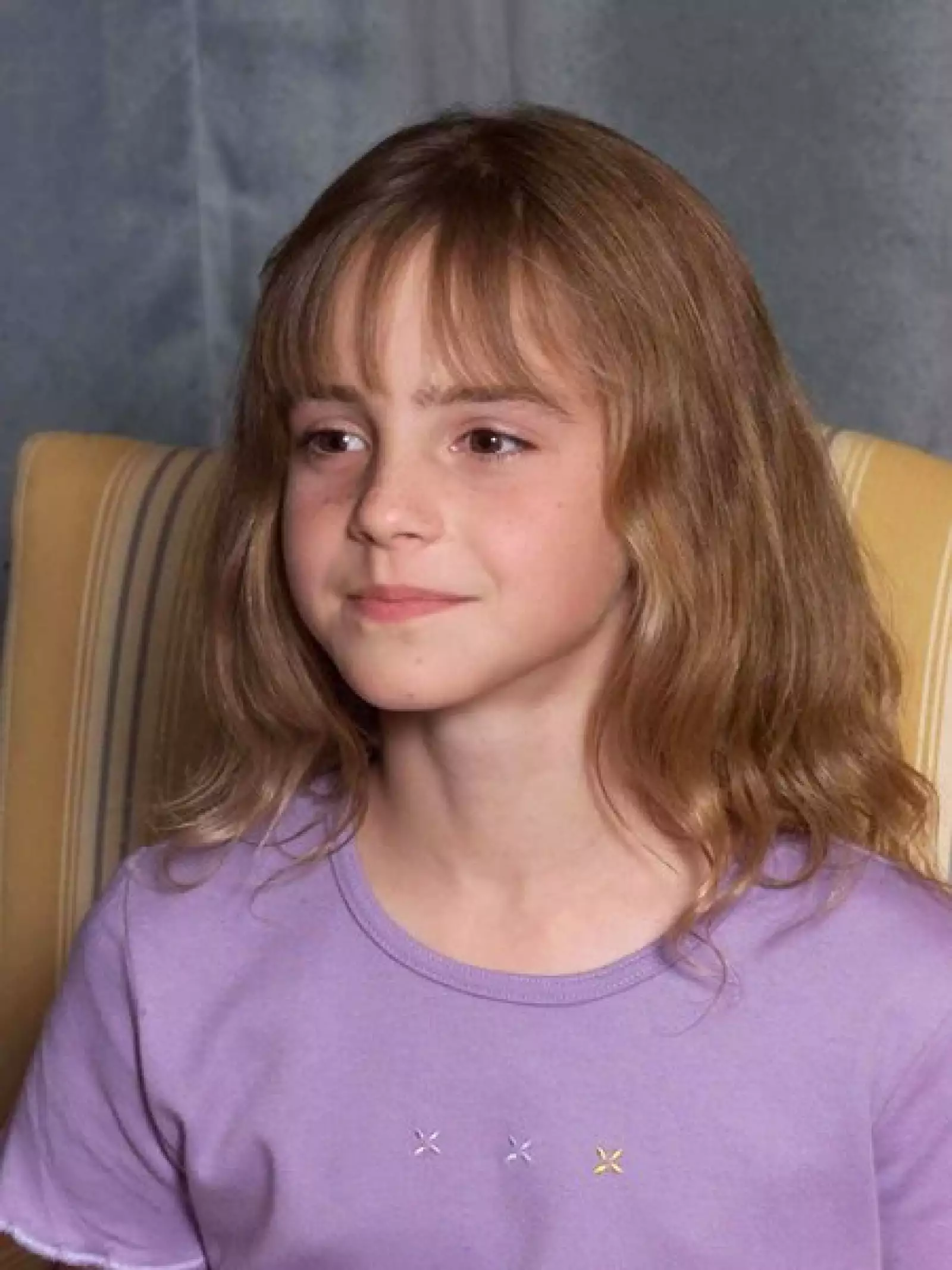 Ésta es la primera foto de Emma ante la prensa. Sólo tenía 10 años cuando fue seleccionada para ser Hermione Granger en la saga fílmica de Harry Potter.