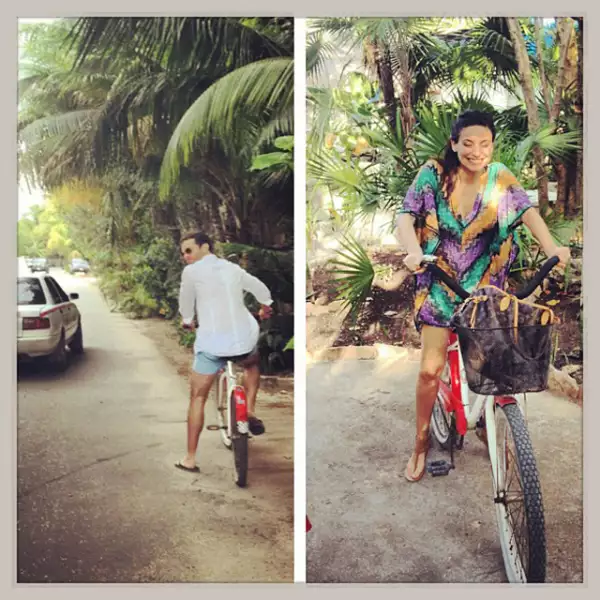 Durante el viaje que hicieron juntos a la Riviera Maya se divirtieron como niños.