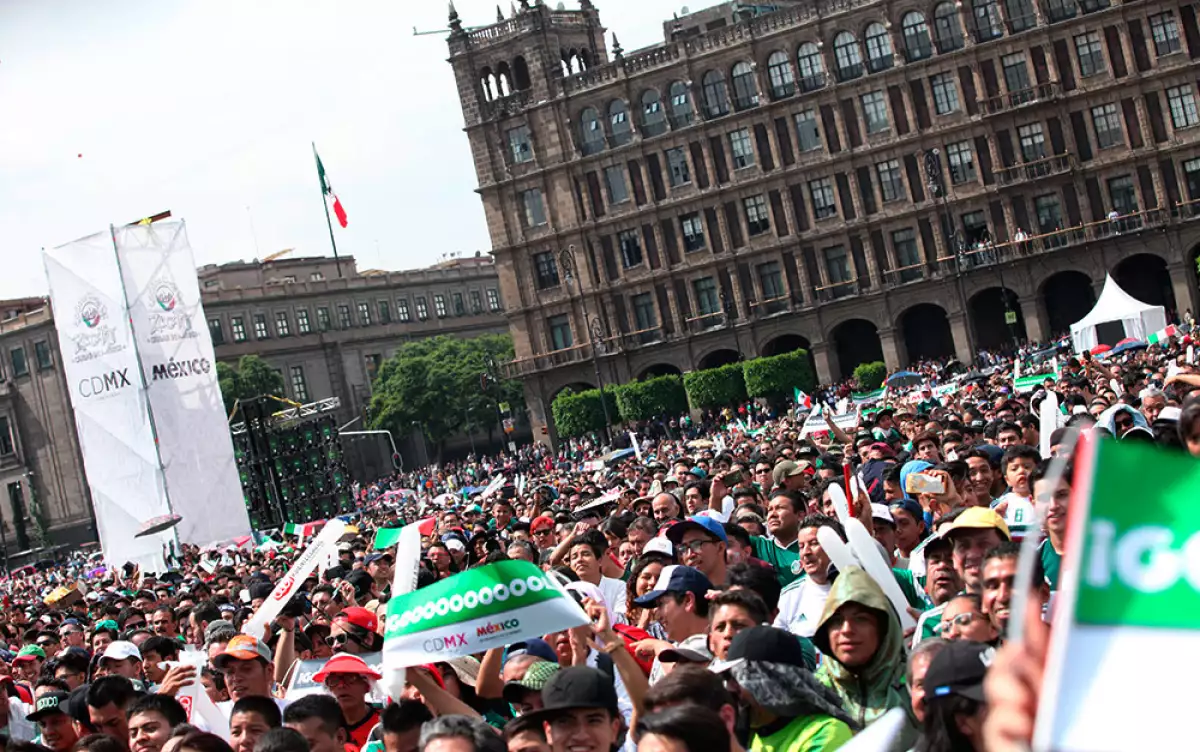 Zocafut México vs. Corea en el Zócalo