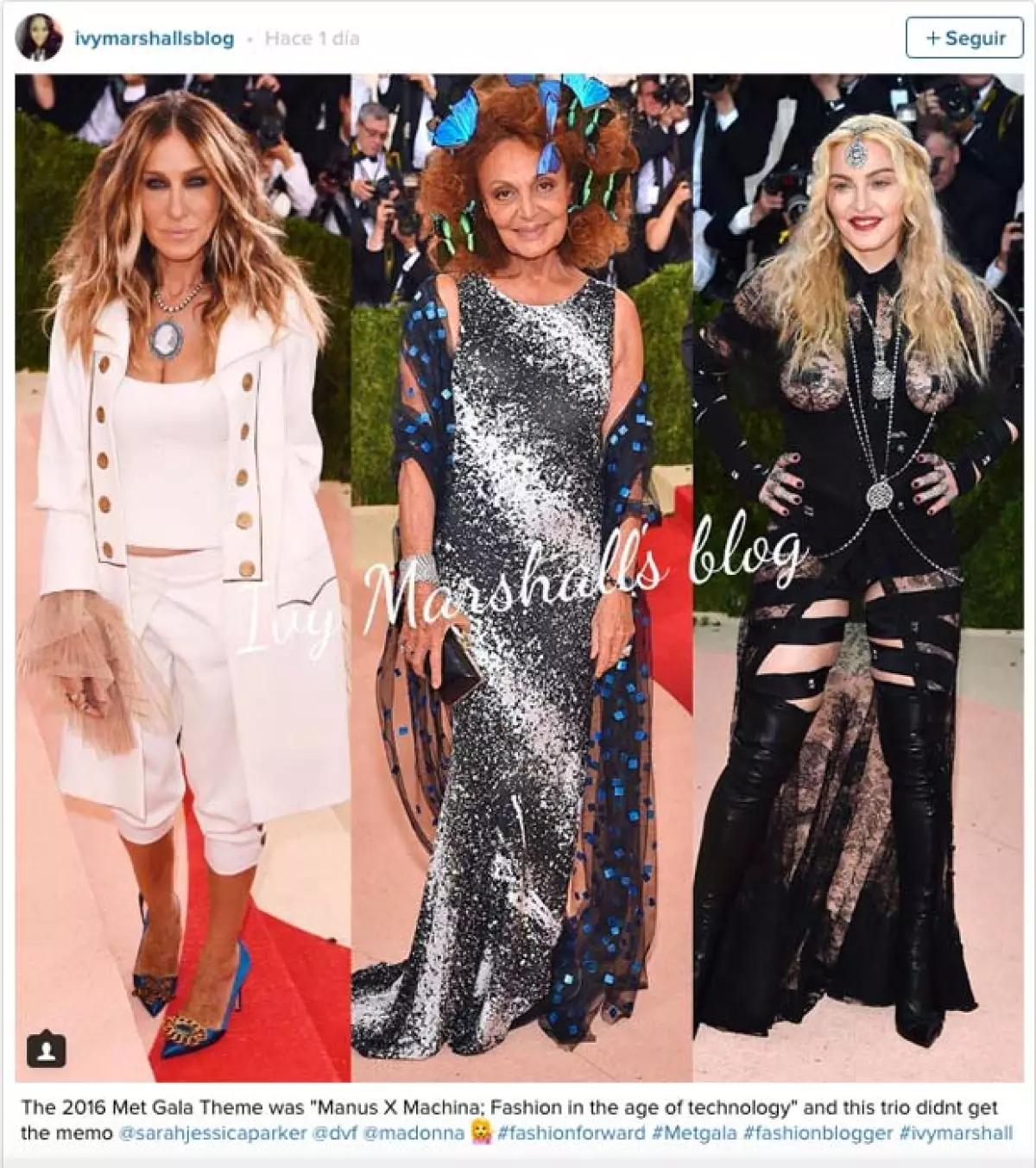 Este fue el post en el que la blogger Ivy Marshall criticó a Sarah.