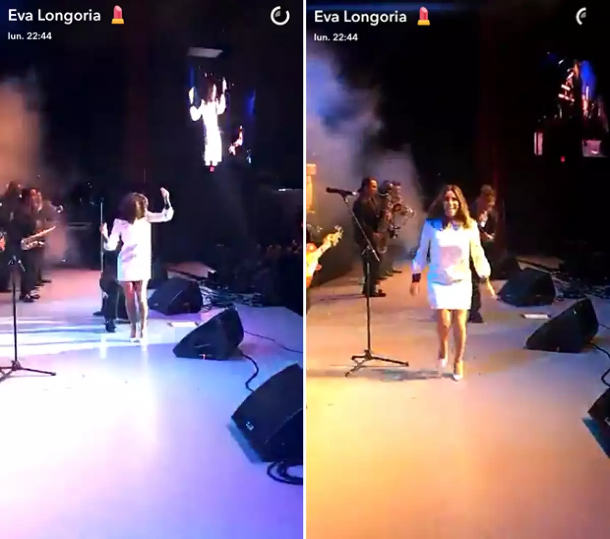 Pero el momento más top fue cuando se coló en el show de Ricky Martin.