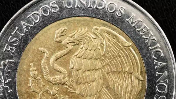 Super Macro Of Mexican Peso Coin