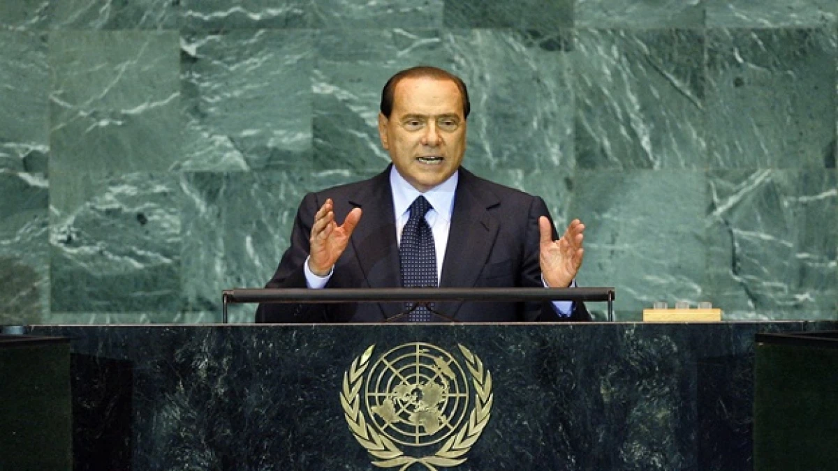 berlusconi habla en las naciones unidas