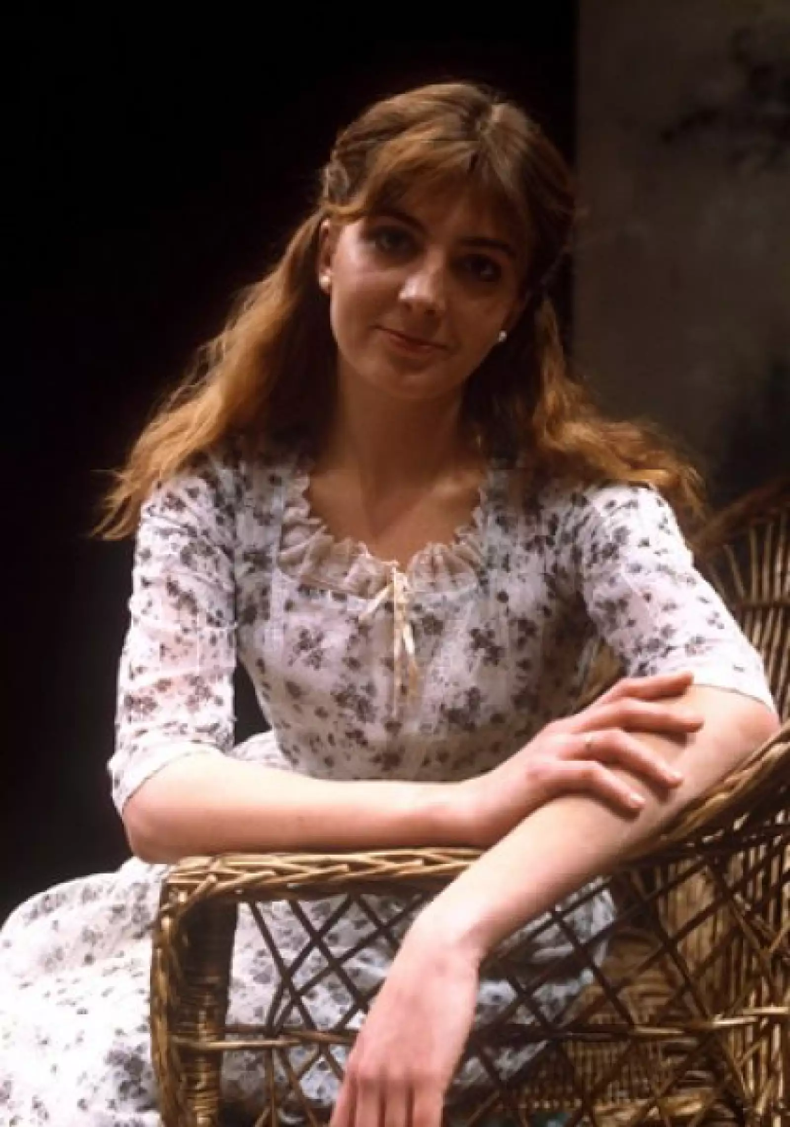 Aquí durante un ensayo de la obra The Seagull, en Inglaterra en 1985.