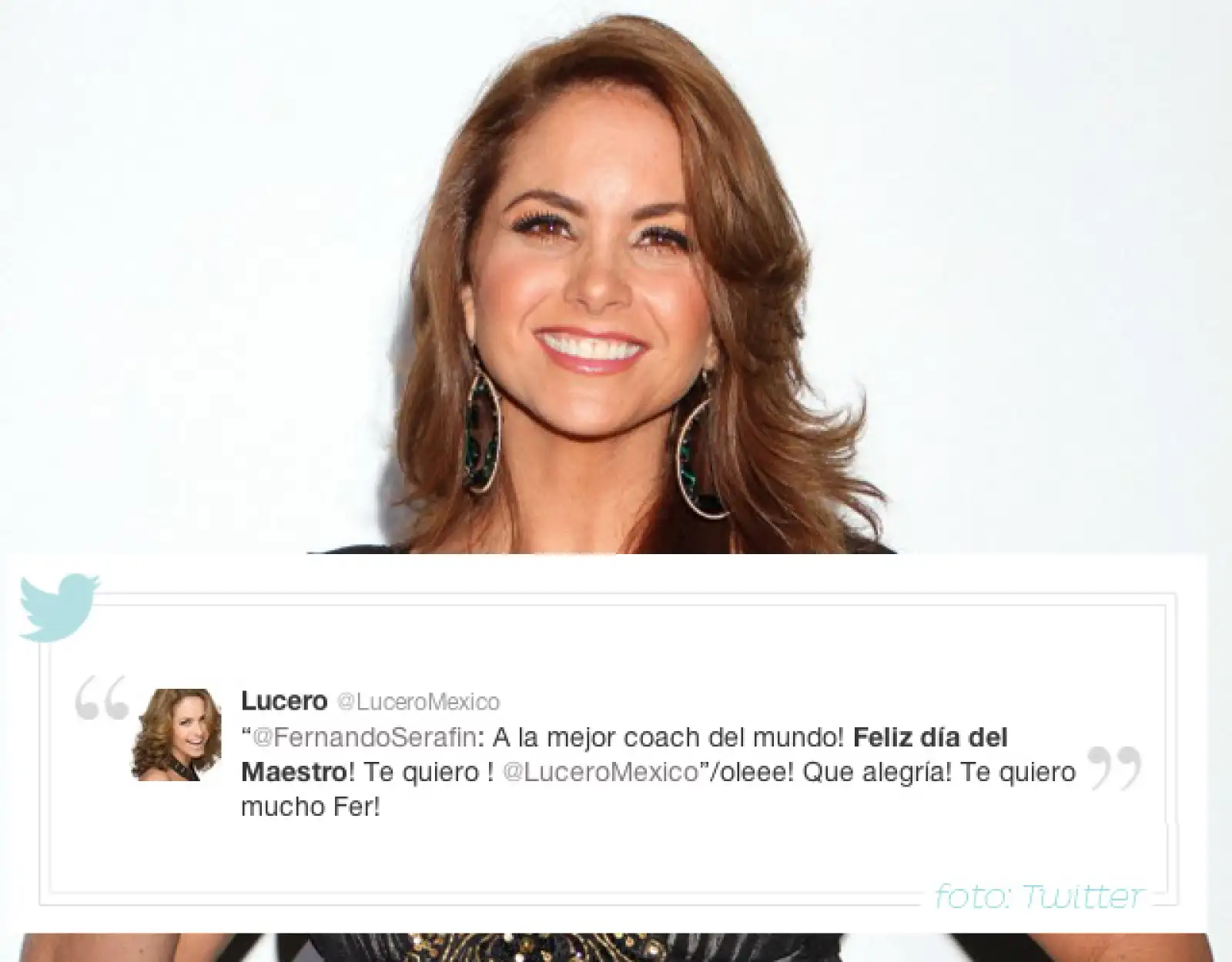 Aunque Lucero no mandó mensaje, sí agradeció la felicitación que recibió.