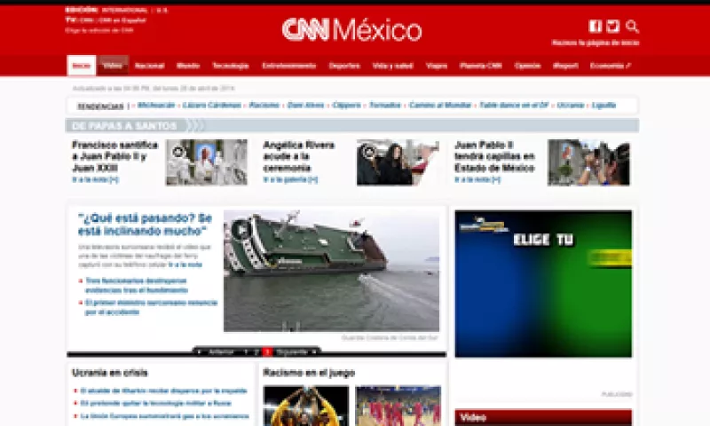 En 2010, Grupo Expansión y Turner, editaban y comercializaban CNNMéxico en conjunto. (Foto: tomada de www.cnnmexico.com)