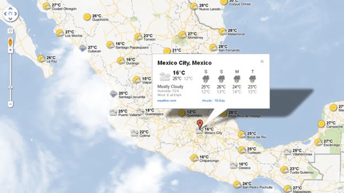 google maps clima