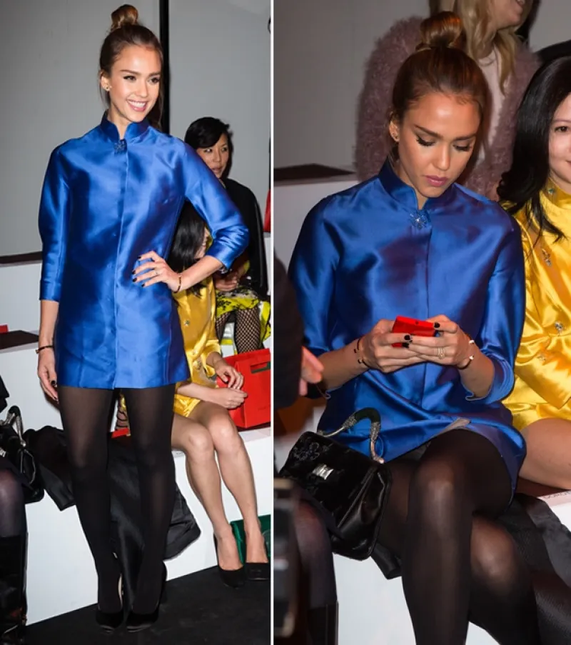 Jessica Alba, Jessica Chastain, Naomi Watts y Kate Moss parecen haber olvidado la parte posterior de sus atuendos, luciendo prendas tan cortas durante la Semana de la Moda parisina.