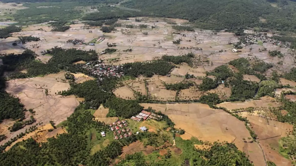 Region de Guinsaugon afectada por las lluvias