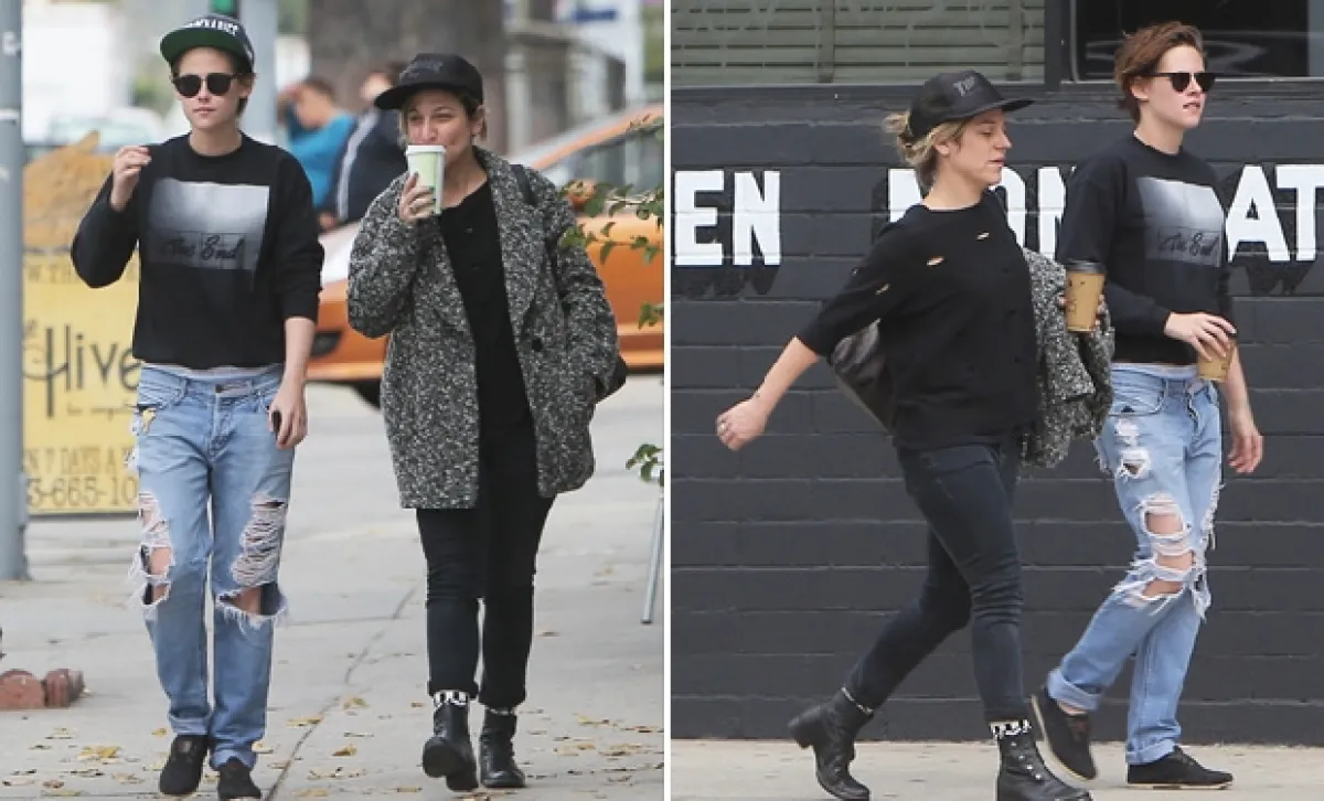 Ambas sin maquillaje, con ropa casual y desaliñadas, caminaron para ponerse al día de sus vidas.