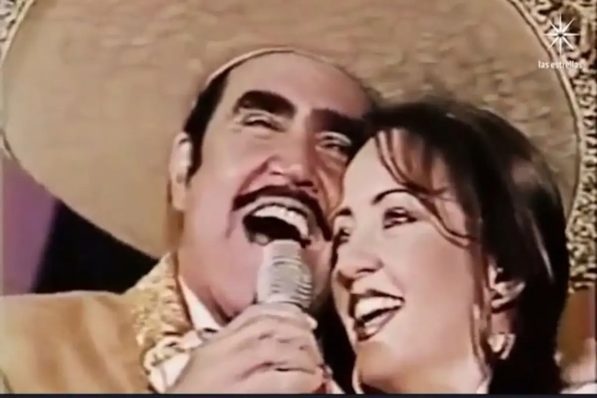 Vicente Fernández y Andrea Legarreta