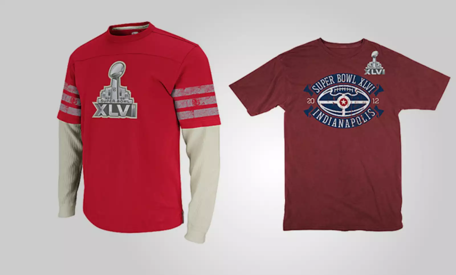 Si no te decides por ninguno o tu equipo favorito se quedó en el camino rumbo al Súper Tazón, también existen estas playeras con un precio de 23.99 dólares. Todos los productos se pueden adquirir en el sitio www.nfl.com