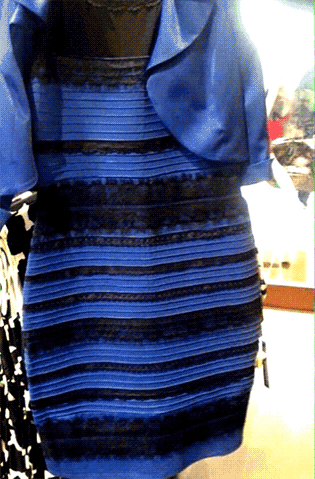 Este es el ahora famosos vestido "azul con negro".