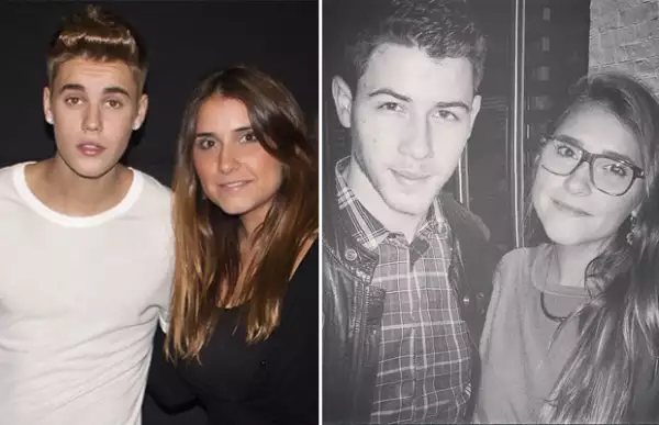 Con estrellas internacionales: Justin Bieber y Nick Jonas.