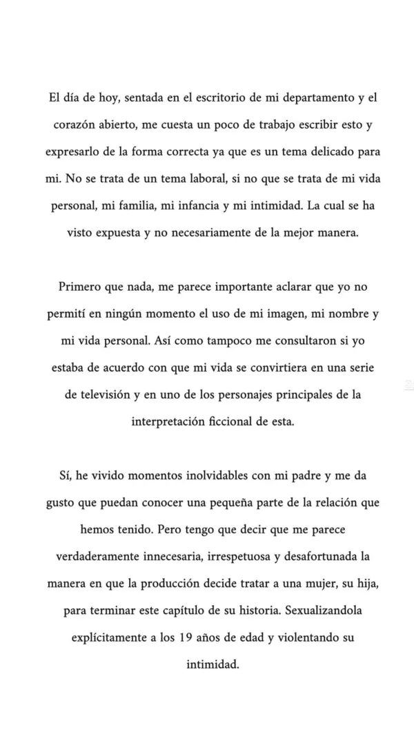 Comunicado Michelle Salas