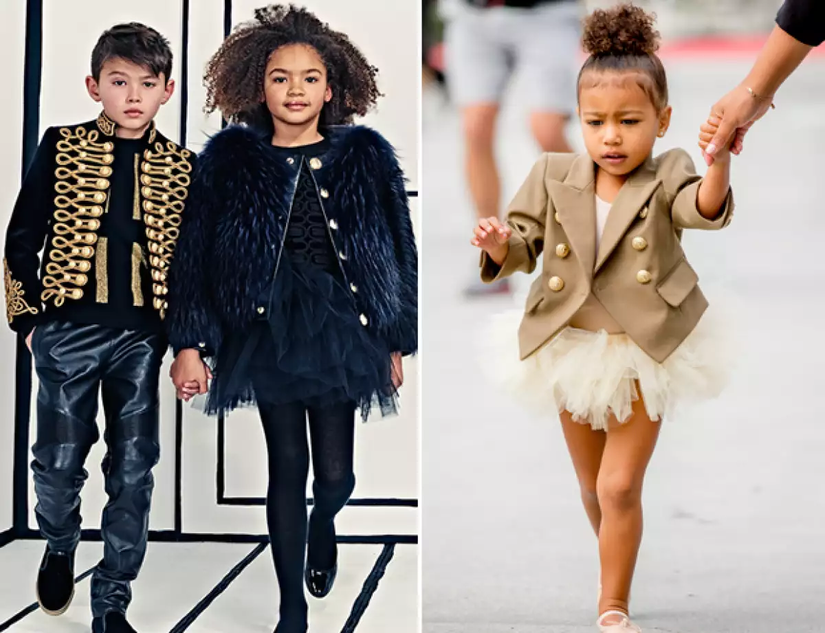 Con apenas 2 años, la hija de Kim y Kanye ha sido la musa del director creativo de la firma francesa; Olivier Rousteing, quien anunció el próximo lanzamiento de la colección Balmain Kids.