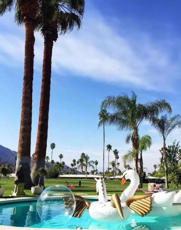 Durante Coachella 2016, la marca Revolve hizo una pool party llena de flotadores