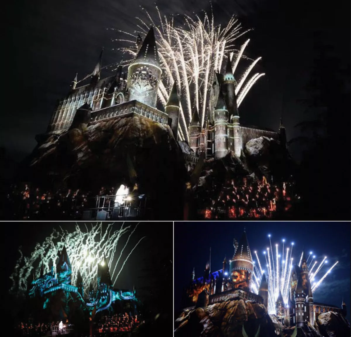El castillo se llenó de fuegos artificiales.