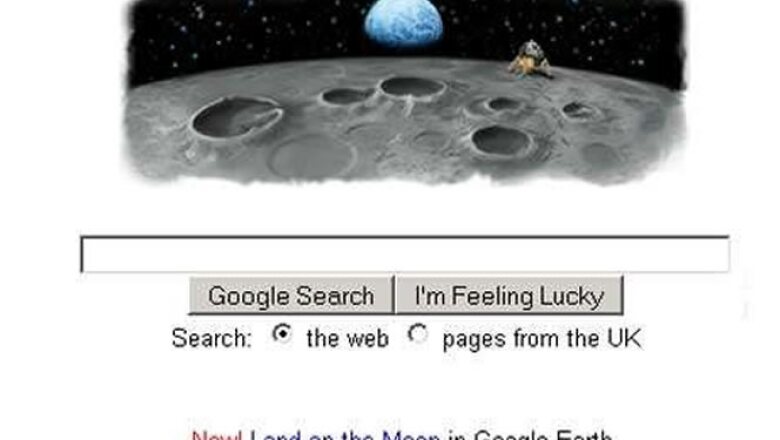 El 20 de julio de 2009 la tecnológica celebró con este ‘doodle’ los 40 años desde que el primer hombre llegó al satélite natural de la Tierra.