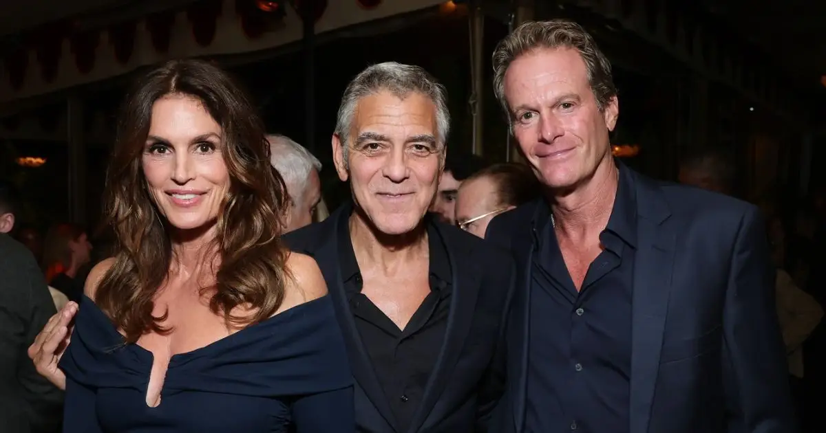Cindy Crawford, George Clooney y Rande Gerber 