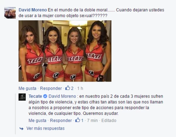 En facebook, la empresa ha sido severamente criticada por sus antecedentes en donde mostraban a mujeres en poca ropa para promocionar su producto.