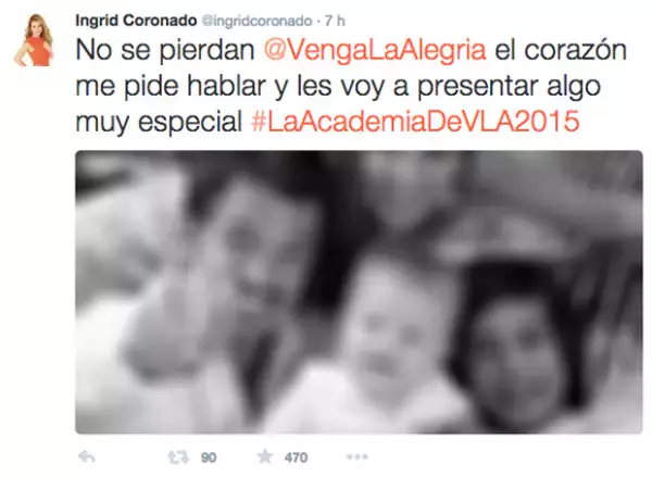 Desde temprano, Ingrid publicó en su perfil la sorpresa que tenía preparada, pero también una foto en la que se podía distinguir a Fernando y a sus dos hijos.