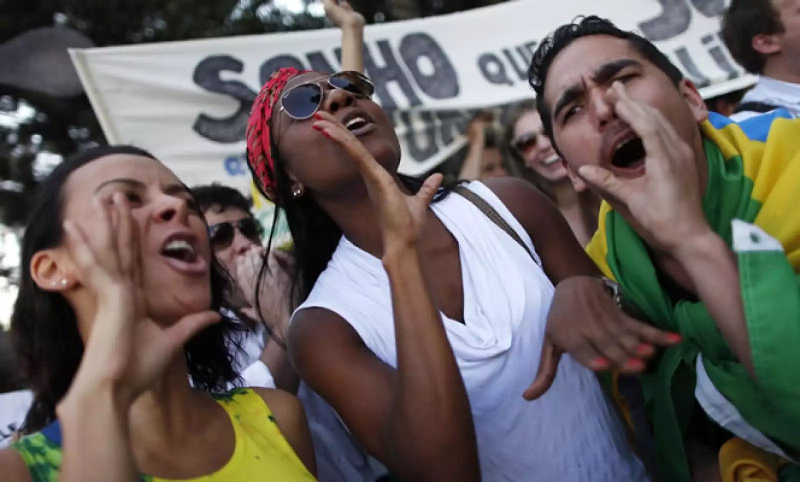 Aquí en México también hubo brasileños que se sumaron a las protestas de sus compatriotas.