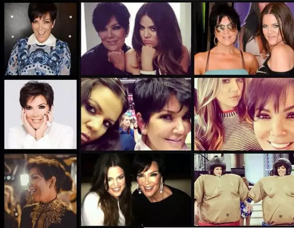 Kim publicó las tres imágenes que parecen a la izquierda y Khloé el collage en el que aparecen madre e hija.