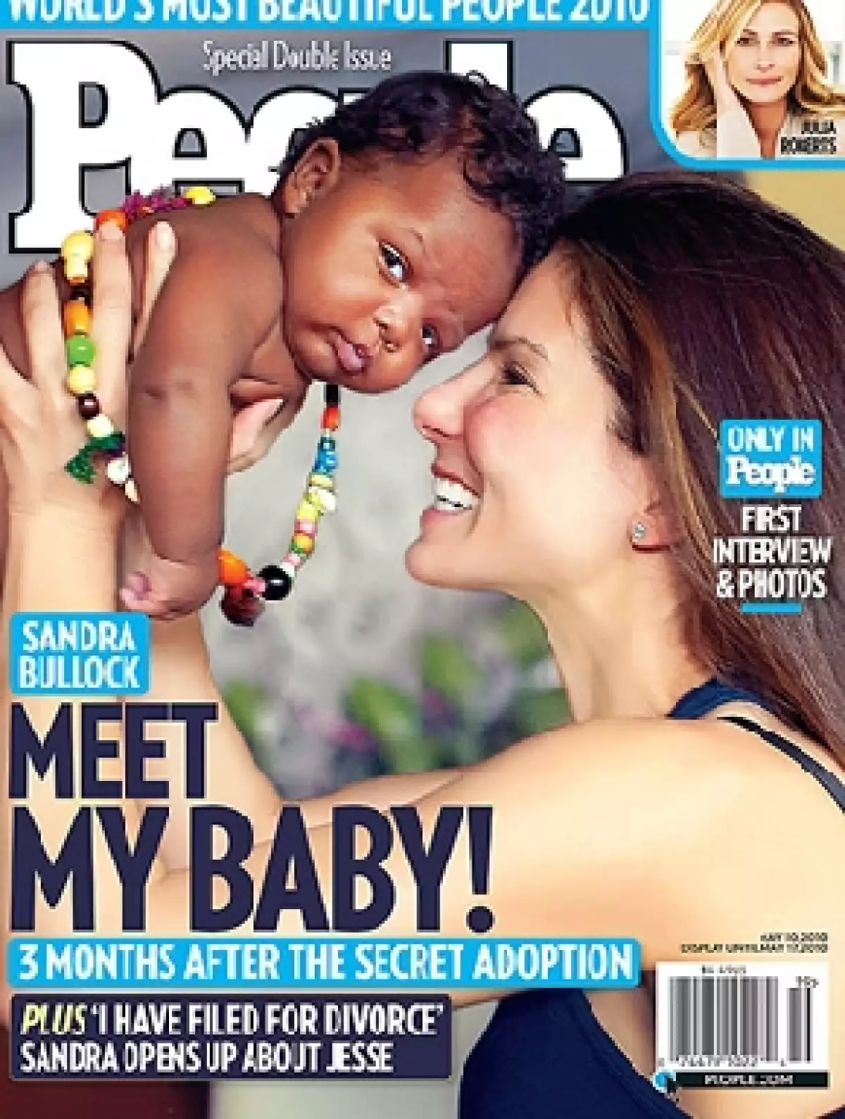 Sandra presentó a su bebé Louis, después de haberle pedido el divorcio a Jessee James.