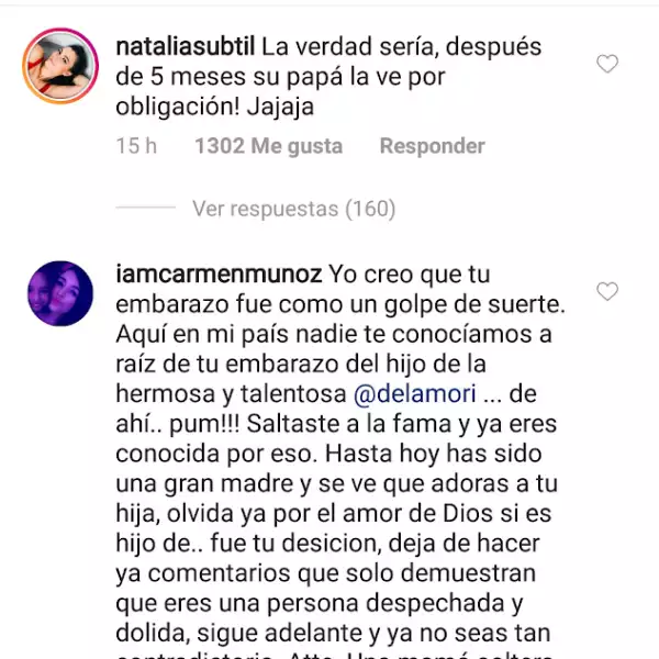 Natalia Subtil comentario