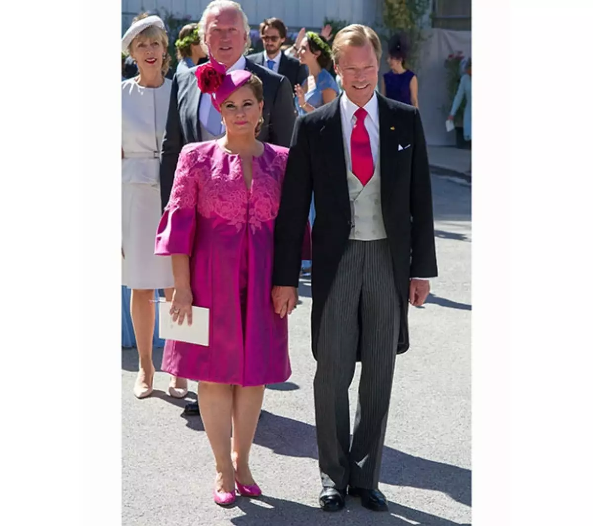Gran Duquesa Maria Teresa y Gran Duque Henri de Luxemburgo, padres del novio.