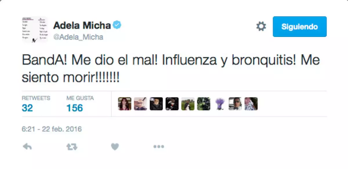 La conductora anunció su enfermedad en Twitter.