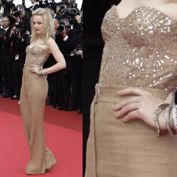 Rachel McAdams guapísima con un conjunto de Monique Lhuillier