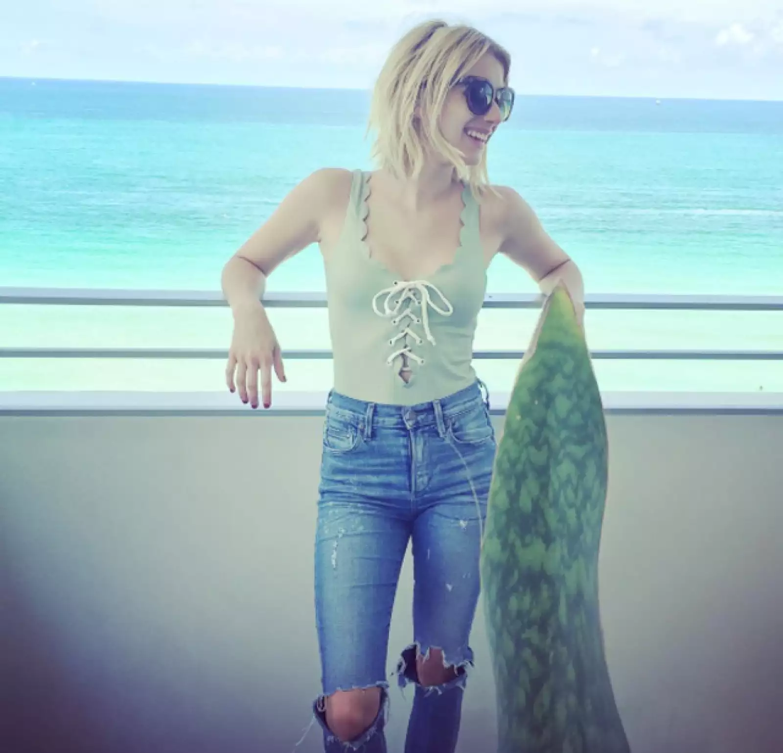 Emma Roberts pasó unos días en Miami y justo antes de irse aseguró que ya extrañaba la ciudad.