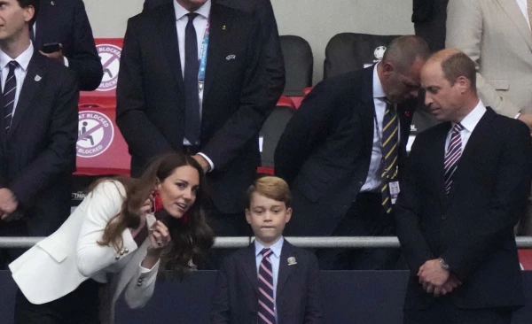 Kate Middleton, George y el príncipe William estuvieron en el palco real en el estadio de Wembley para la final de la Eurocopa 2020.