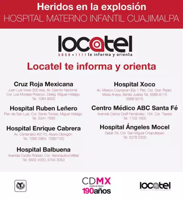 Esta es la lista de hospitales a los que puedes acudir para donar sangre a los afectados por el accidente.