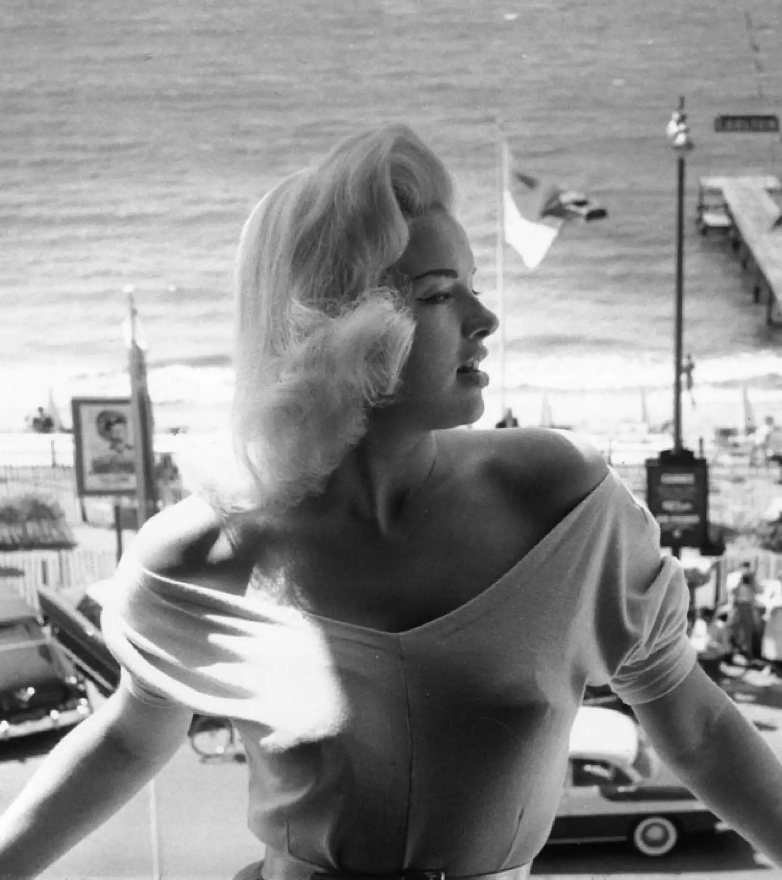 Diana Dors en el festival de 1956.