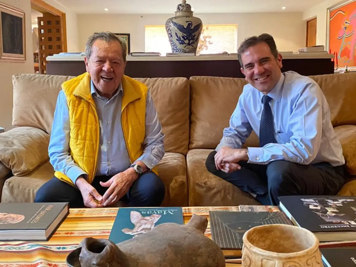 El diputado Porfirio Muñoz Ledo se reunió con Lorenzo Córdova, consejero presidente del INE