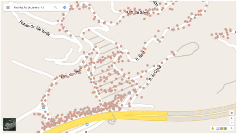 De las 30 favelas dentro del proyecto de Google Maps se han descubierto e indexado más de 3,000 negocios pequeños.