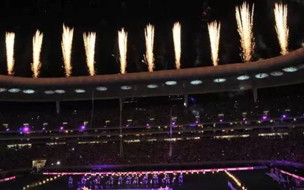 Reily cantó en la apertura del estadio.